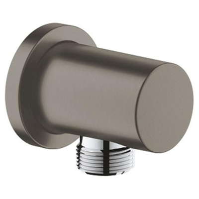 GROHE Rainshower Coude d'alimentation mural - rosace ronde - hard graphite brossé