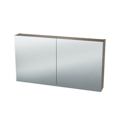 Nemo Spring Nebulo luxe spiegelkast - 100x65x17.8cm - 2 dubbelzijdige spiegeldeuren - glazen leggers - met stopcontact - zonder schakelaar - Rila Oak