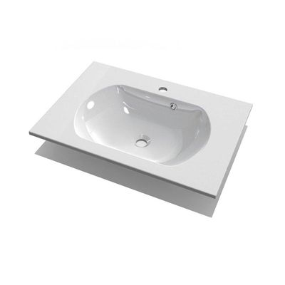 Nemo Start Neva lavabo-plan en marbre reconstitué 900x500x15 mm blanc