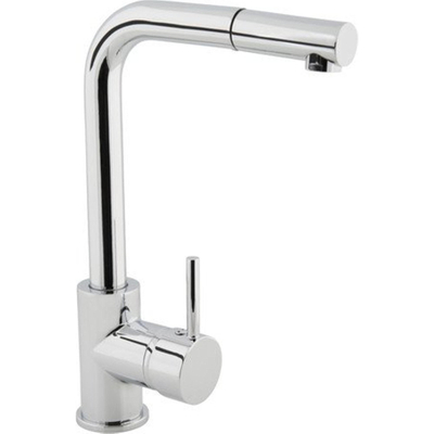 GO by Van Marcke Cocoon keukenmengkraan ngreeps met uittrekbare sproeier Belgaquagekeurd waterbesparend mobiele bek keramische schijven inclusief flexibels en fixatieset chroom SHOWROOMMODEL