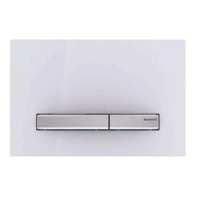Geberit Sigma50 bedieningsplaat - 2-toets spoeling - vierkant - dualflush - wit glans chroom