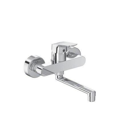 Ideal Standard Ceraflex keukenmengkraan - eengreeps - muurmodel - uitloop 160 mm - chroom