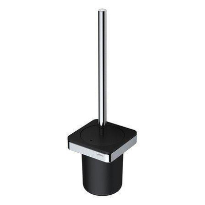 Geesa Frame Toiletborstel met houder Zwart (zwarte borstelkop)
