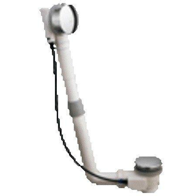 Nemo Skill automatische badgarnituur met draaibediening voor standaarbaden met afvoeropening D 52 mm met afwerkset chroom met aansluitstuk D 40 mm