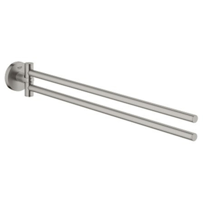 GROHE Essentials Porte-serviettes - 45cm - double - pivotant - super acier