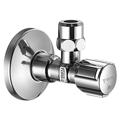 Schell Comfort robinet d'arrêt d'angle 1/2 pouce Chrome brillant