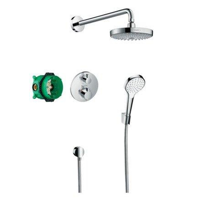 Hansgrohe Croma select s Ensemble de douche complet avec thermostatique ecostat s chrome