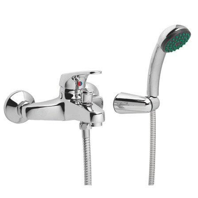 GO by Van Marcke Fresh Mitigeur bain mural cm entraxe 15cm complet avec douchette Chrome