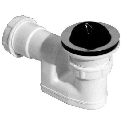 Go by Van Marcke siphon de douche extra plat pour douches avec ouverture de vidange D 52mm raccordement au tuyau d'évacuation avec D 40mm PP blanc