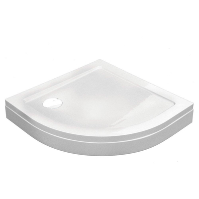 Nemo Spring ESQU douchebak composiet 90x90x13.5cm afvoer D9 kwartrond model wit met potenstel met afvoer met douchepaneel SHOWROOMMODEL