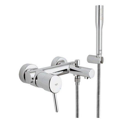 GROHE Concetto robinet de baignoire avec inverseur et raccords avec ensemble de douche chromé