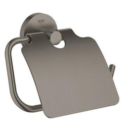 GROHE Essentials closetrolhouder met klep brushed hard graphite SHOWROOMMODEL