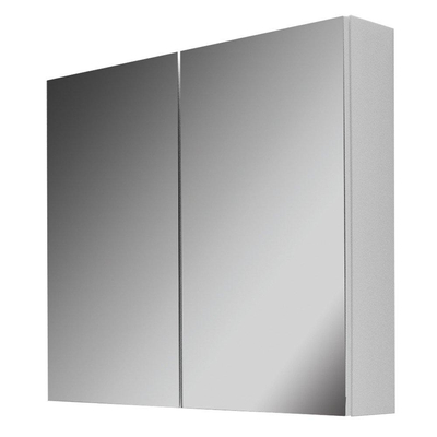 Go by Van Marcke Joelle Spiegelkast 800x155x730 mm wit mat met 2 deuren enkelzijdig spiegelend