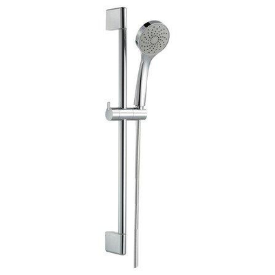 Nemo Start Lugo douchestangset - compleet - 650mm - met bevestigingen - gladde kunststofflexibel - 1 jet - glijstuk