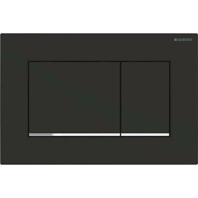 Geberit Sigma20 plaque de commande - chasse à 2 touches - carré - chrome noir mat