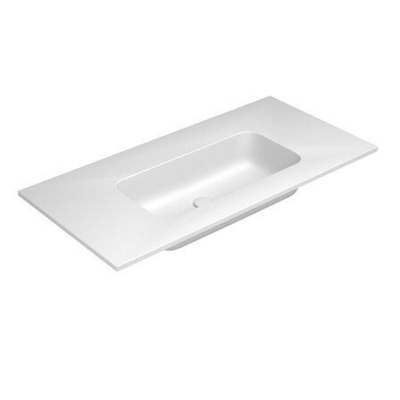 Nemo Stock Fin by Falper - 100.5x50.5x14.3cm - geintegreerde tablet - met 1 wastafel - ceramilux - afvoergat - zonder overloop - kraangat - meubelwastafel - Collection - Van Marcke
