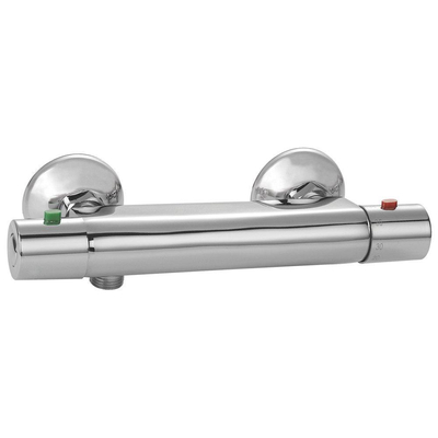 Go par Van Marcke Isisave mitigeur thermostatique de douche économie d'eau comprenant rosaces et raccords S chrome
