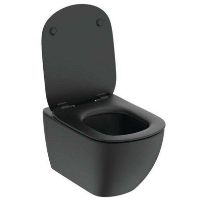 Ideal Standard Tesi hangtoilet – AquaBlade – diepte 53,5 cm – met softclose zitting – mat zwart