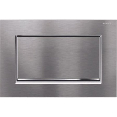 Geberit Sigma10 bedieningsplaat - 2-toets spoeling - rechthoekige knoppen - vergr.chroom geborsteld/glans chroom/ - verchroomd chroom mat