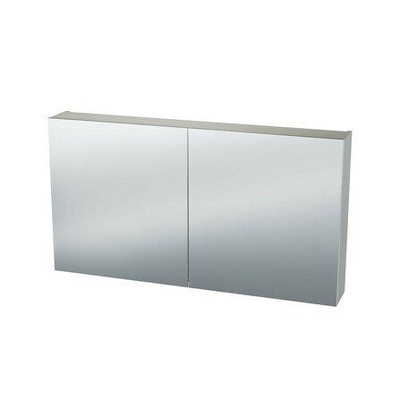 Nemo Spring Nebulo luxe spiegelkast - 100x65x17.8cm - 2 dubbelzijdige spiegeldeuren - glazen leggers - met stopcontact - zonder schakelaar - White Standard