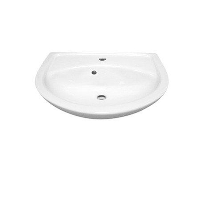 Nemo Start Star lave-mains porcelaine 45x33cm 1 trou de robinet avec trop-plein blanc
