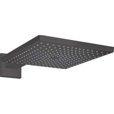 Hansgrohe Raindance E douche de tête - 30x30cm - carré - avec bras de douche - noir mat