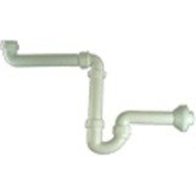 Nemo Skill siphon pour lavabo encastré 5/4" x 32 mm gain de place PP blanc