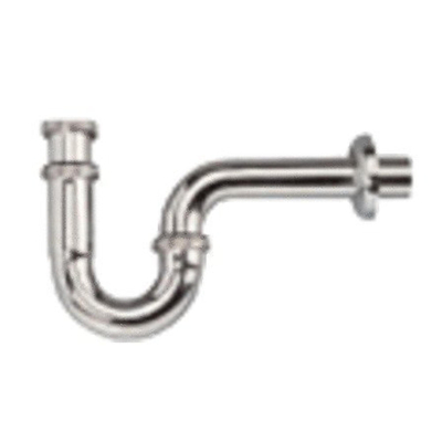 Nemo Skill siphon tubulaire pour lavabo avec tube de vidange 54 x D 32 mm sans bonde rosace de finition chromée