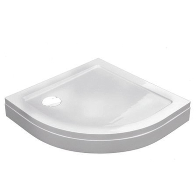 Nemo Spring ESQU douchebak composiet 90x90x13.5cm afvoer D9 kwartrond model wit met potenstel met afvoer met douchepaneel SHOWROOMMODEL