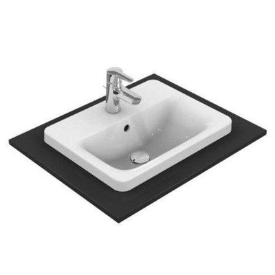 Ideal Standard Connect lavabo encastré rectangulaire 50x39cm avec trop-plein avec trou de robinetterie blanc