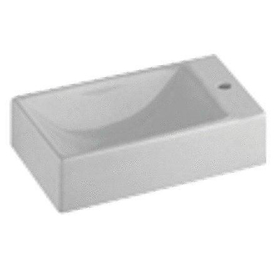 Geberit Diedro Lave mains vasque gauche 40x23cm trou pour robinetterie droite Blanc