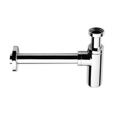 Nemo Go Desing Siphon rond pour lavabo avec tuyau d'évacuation et rosace 54 xD32 chrome