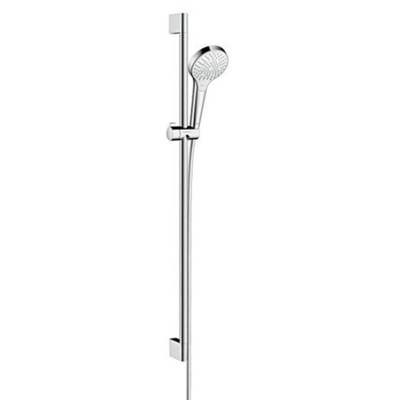 Hansgrohe Croma Select S Multi glijstangset met Croma Select S Multi handdouche 90cm met Isiflex`B doucheslang 160cm wit/chroom