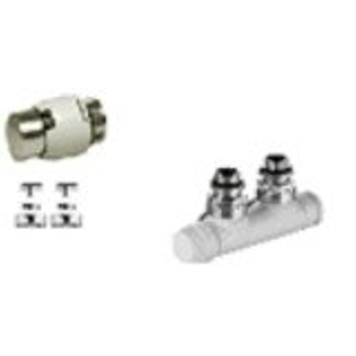 Honeywell Thera set design carré gauche avec 2 coupleurs m24x16 coax blanc