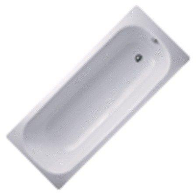 Nemo Start Isifix inbouwbad - 160x70x40cm - geëmailleerd plaatstaal 2.3mm - wit - zonder potenstel