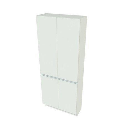 Nemo Spring fortitudo tre armoire colonne l800 x h2000 x p340 mm 4 portes poignée intégrée couleur blanc