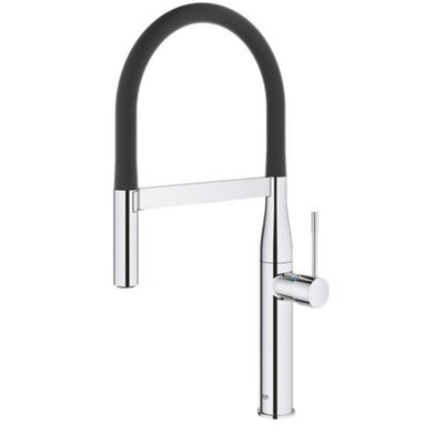 Grohe Essence New Keukenkraan - hoog - uittrekbare uitloop - 2 straalsoorten - met profesionele handdouche - chroom
