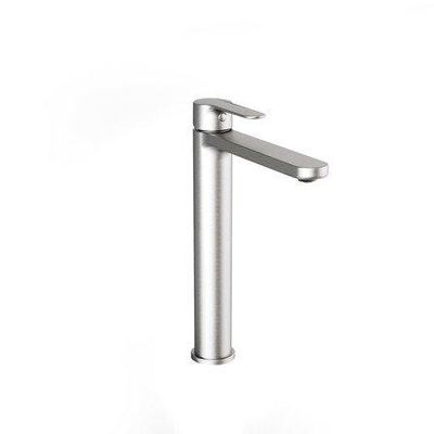 GO by Van Marcke Nero wastafelkraan - opbouw - hoog - 1-gats - zonder waste - geborsteld rvs