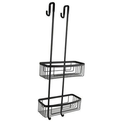 Nemo Nero grand porte-douche double suspendu noir mat