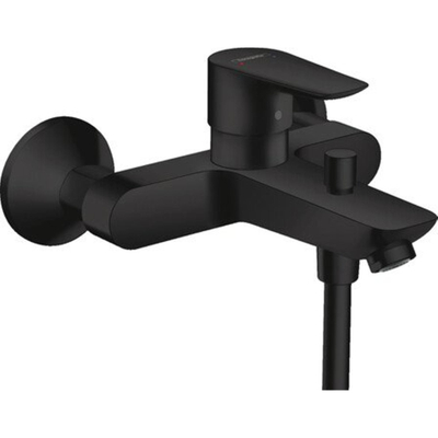 Hansgrohe Talis e Badkraan - met omstel - met koppelingen - thermostaat - mat zwart