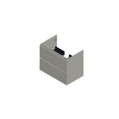 Nemo Spring Ventus Due meuble bas B800 x H640 x P495 mm 2 tiroirs sans découpe pour siphon sans poignées couleur blanc