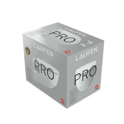 Laufen Pro Pack cuvette suspendue 39.7x55.7x46.5cm évacuation profonde incl. abattant slimseat avec descente amortie incl. ruban de montage céramique/duroplast blanc