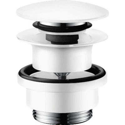 Hansgrohe bouchon de vidange 1 1/4\" clapet clic pour mitigeurs lavabo et bidet blanc mat"