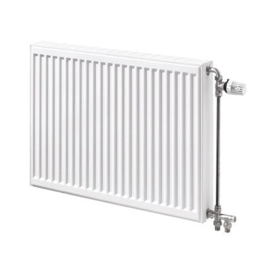 Henrad Compact All In paneelradiator 30x140cm type 22 1375watt 4 aansluitingen Staal Wit Glans