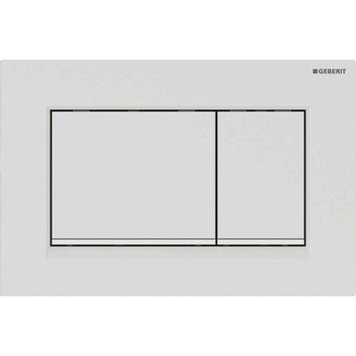 Geberit Sigma20 bedieningsplaat - 2-toets spoeling - rechthoekige knoppen - matwit easy-to-clean/wit - dualflush - mat wit