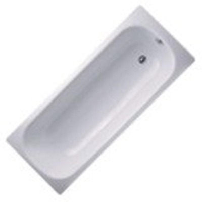 Nemo Start Isifix inbouwbad - 160x70x40cm - geëmailleerd plaatstaal 2.3mm - wit - zonder potenstel