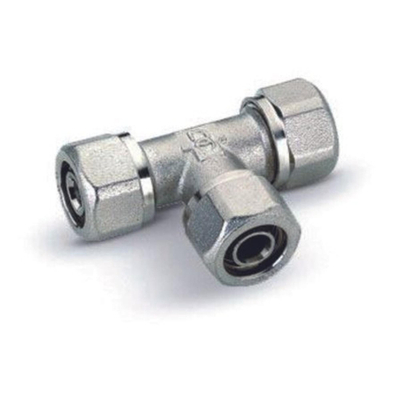 Go by Van Marcke Pex Alu klem T-stuk Ø26mm x Ø26mm x Ø26mm chromé