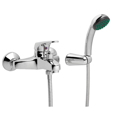 GO by Van Marcke Fresh eengreepsmengkraan baddouche compleet inclusief handdouche hartafstand 15 cm keramische schijven inclusief rozetten en S-koppelingen