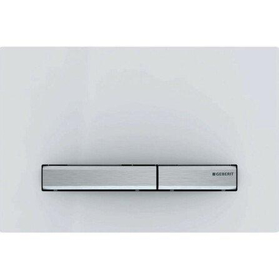 Geberit Sigma50 bedieningsplaat - 2-toets spoeling - vierkant - dualflush - wit glans chroom