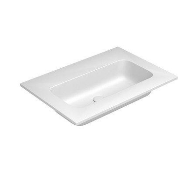 Nemo Stock Fin by Falper - 80.5x50.5x14.3cm - geintegreerde tablet - met 1 wastafel - ceramilux - afvoergat - zonder overloop - kraangat - meubelwastafel - Collection - Van Marcke